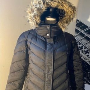 Kenneth Cole Faux Fur Puffer Coat